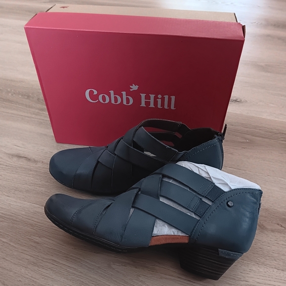 Cobb Hill Women's Laurel Woven Teal Wooven Booties Size: 11 Comfort Boots NWOT - Picture 2 of 12